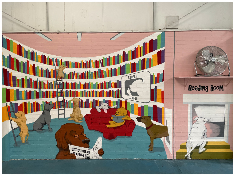 Studio 10 Mural Dog Library 4